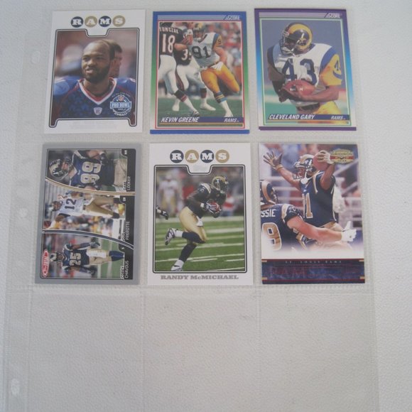 Lot of 6 LOS ANGELES & ST LOUIS RAMS Player Cards - Picture 1 of 12